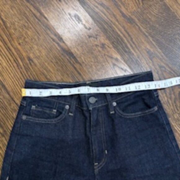 LIke New Curvy High-Rise subtle Flare Jean with slit sz 27L - Picture 7 of 9